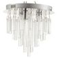 Tesco Lighting Savoy Glass Cylinder Drop Ceiling Light Chrome & Clear