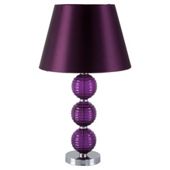 Tesco Lighting 3 Ball Glass Table Lamp, Plum
