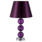 Tesco Lighting 3 Ball Glass Table Lamp, Plum