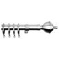 Premium Extendable Pole With Urn Final, Dia.25-28mm L180-330cm, Satin Steel
