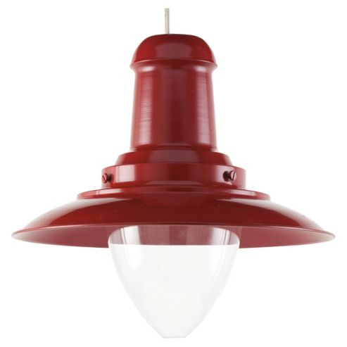 Buy Tesco Lighting Fishermans Spun Metal Pendant, Light Red from our Pendant Lighting range - Tesco