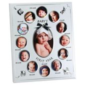 Two Tone Aluminium Photo Frame - Baby's First Year