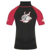 TWF UV Rash Vest Kids' Black/Red Medium