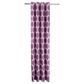 Tesco Retro Print Eyelet Unlined Curtains W167xL137cm (66x54"), Plum