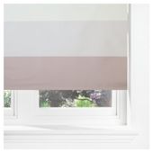 Horizontal Stripe Blackout Roller Blind 90cm Mocha