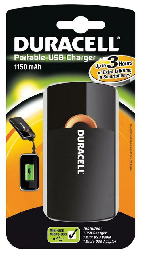Image of Duracell 3 Hour Mobile Phone And Mp3 Portable Usb Charger
