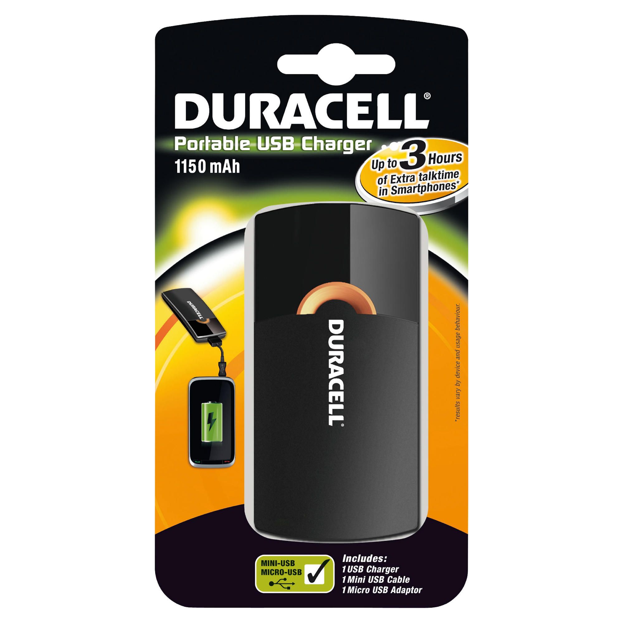 Duracell 3-hour battery charger