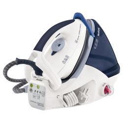 Tefal GV7096 ultra compact Iron with Ceramic Plate - White/Blue