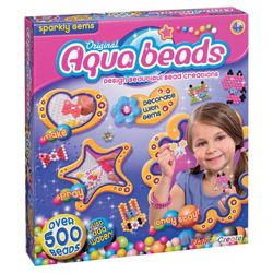 Aqua beads Sparkly Gems