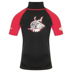 TWF UV Rash Vest Kids' Black/Red Large