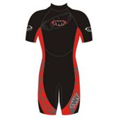 TWF Shortie Kids 2.5mm Wetsuit age 8/9 Red