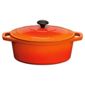 Chasseur 29cm Oval Cast Iron Casserole, Flame