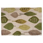 Tesco Rugs Watercolour Leaf Rug Green 120x170cm