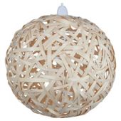 Tesco Lighting Bali Globe Pendant Woven Bamboo