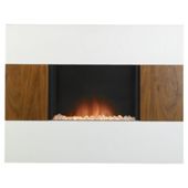 Nexus electric fire, walnut & white
