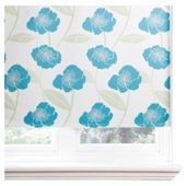 Poppy Lined Roman Blind 120x120cm Teal