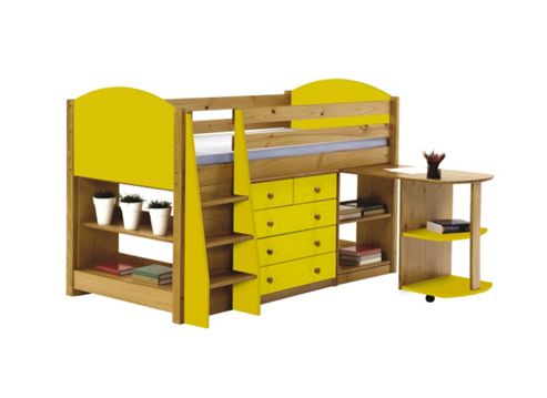 Image of Verona Mid Sleeper Set 1 Antique With Lime Details
