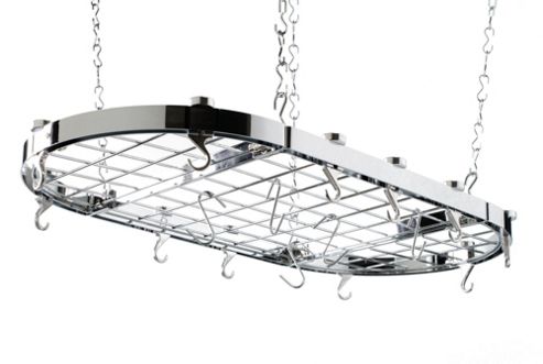 Image of Hahn Oval Ceiling Rack In Chrome
