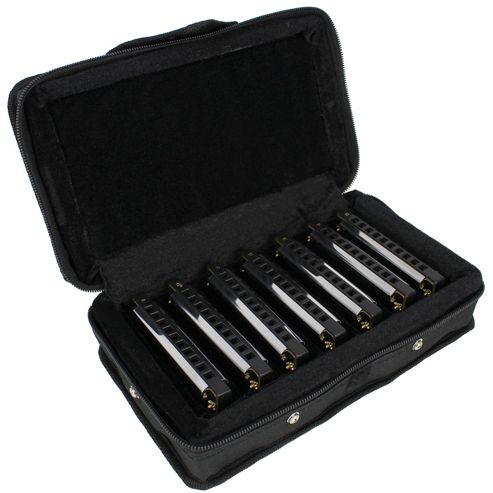 Image of Rocket Bjh-b20 Blues Harmonica 7 Piece Set & Case
