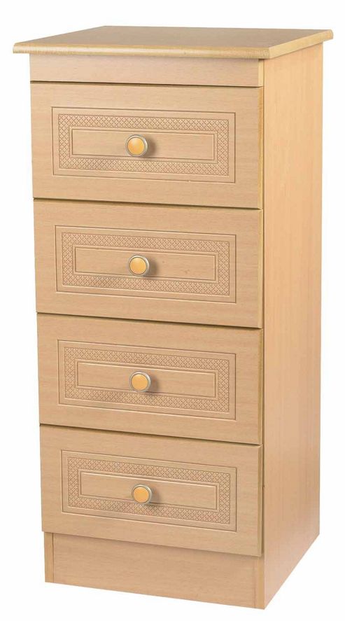 Image of Welcome Furniture Corrib 4 Drawer Chest With Locker - Light Oak