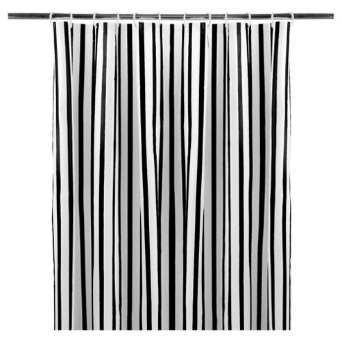 Image of Tesco Basic Shower Curtain, Black