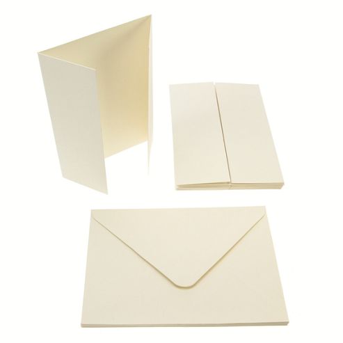 Image of A6 Gate-fold Card Blanks 300gsm 10pk - Cream