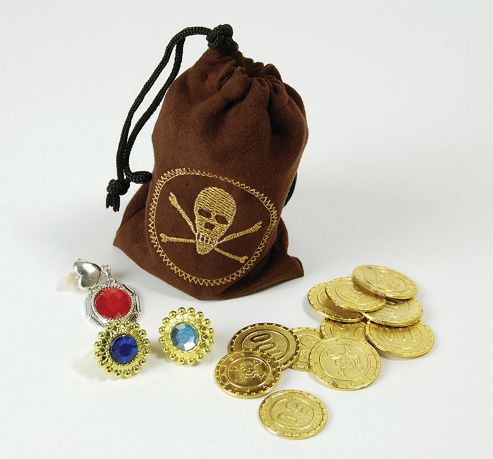 Image of Pirate Pouch With Coins And Jewellery