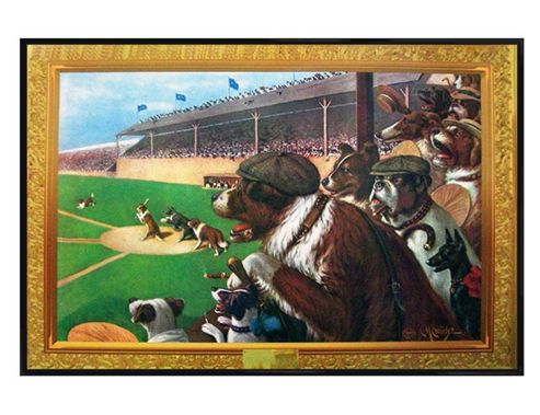 Image of Cassius Marcellus Coolidge Gloss Black Framed Baseball 1-2-3 Poster
