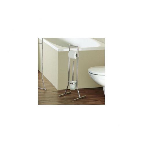 Image of Nicol Padua Toilet Brush Set In Chrome