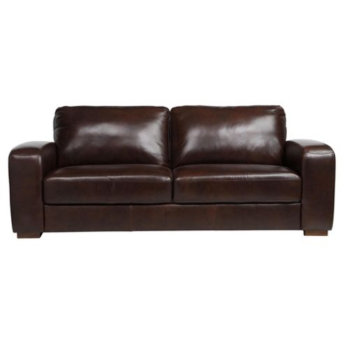 Image of Idaho Large 3 Seater Sofa Leather, Antique Chocolate