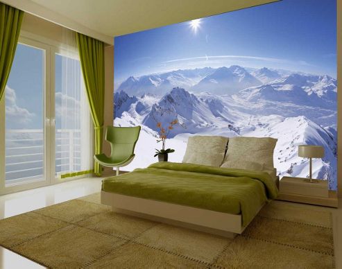 Image of 1wall Giant Snowy Alps Wall Mural