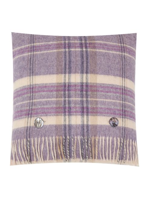 Image of Dickins & Jones Woven Check Cushion, Purple