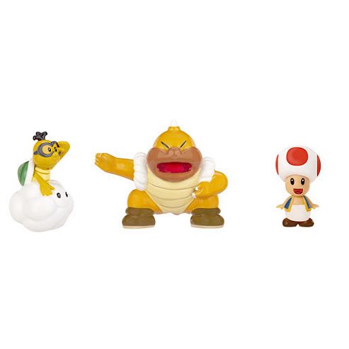 Image of Mario Bros U Micro Figure Triple Pack Wave 2 - Red Toad, Lakitu And Super Sumo Bros Figures