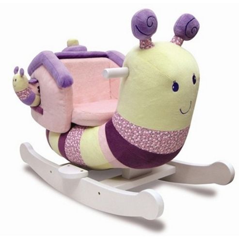 Image of Little Bird Told Me Pink Softly Snail Infant Rocker