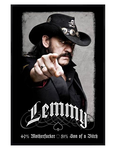 Image of Motorhead Founding Member Of Gloss Black Framed Lemmy Poster