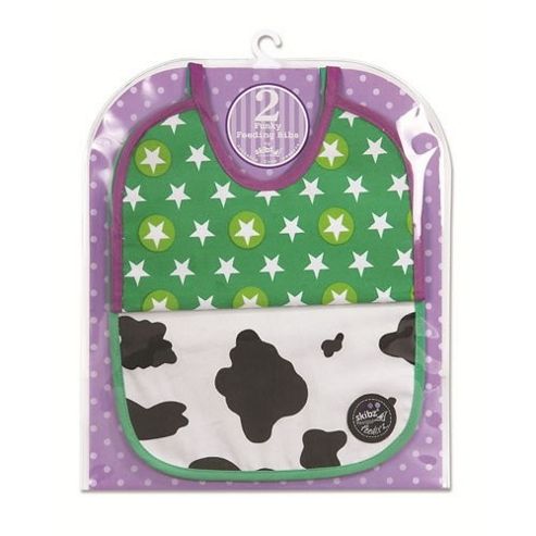 Image of Feederz Bibs (2 Pack) Star Bright & Cow Print