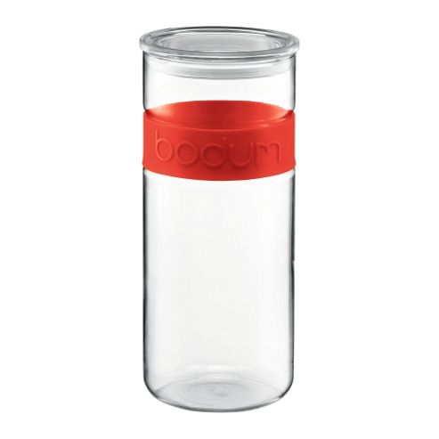 Image of Bodum Presso Glass Storage Jar 2.5l - Red