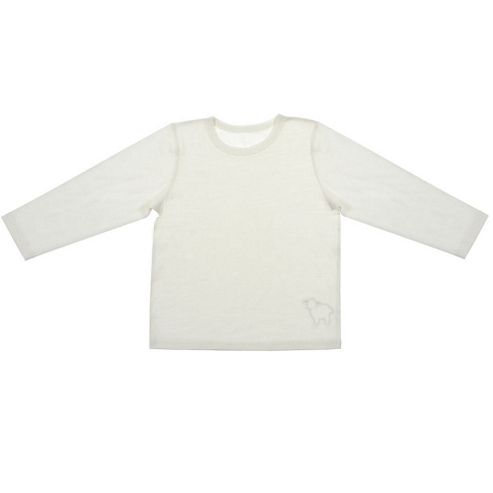 Image of Bambino Merino Long Sleeve Vest - Ivory - Cream