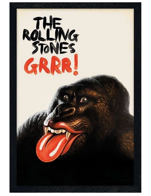 Image of Black Wooden Framed The Rolling Stones Grrrr! Poster