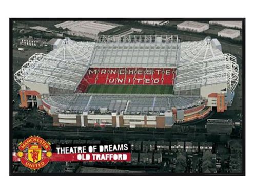 Image of Manchester United Football Club Gloss Black Framed Old Trafford Mufc Poster
