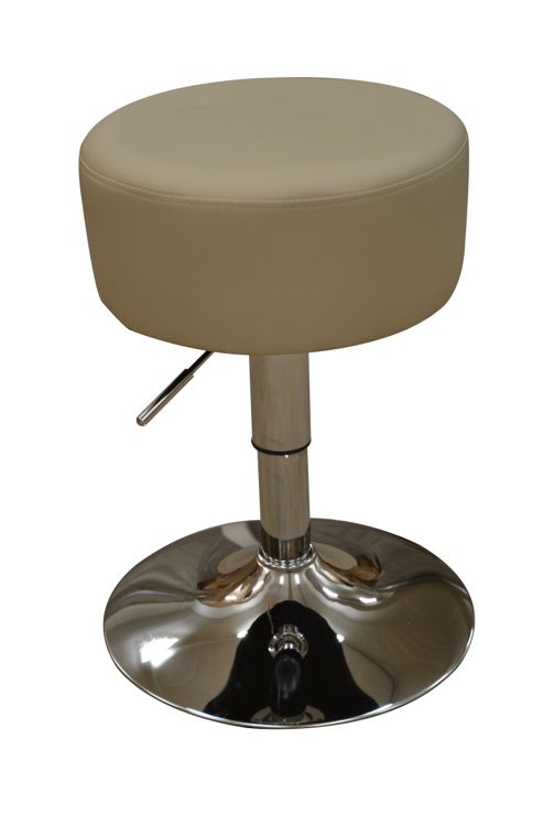 Image of Artic Cream Faux Leather Swivel Bar Stool