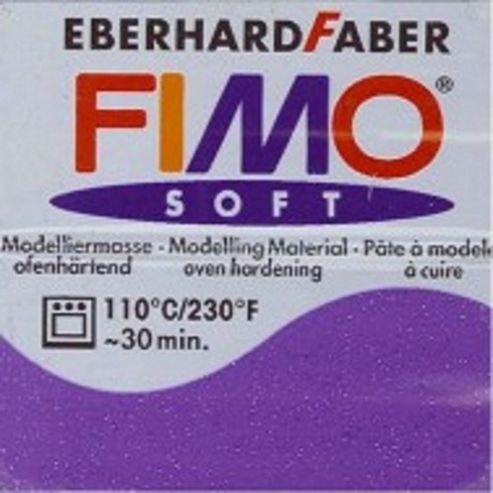 Image of Fimo Soft 56g Glitter Purple 602