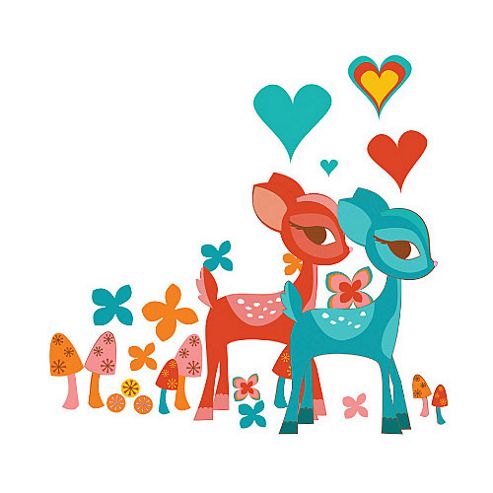 Image of Wallies Wallcandy Wall Decoration Stickers - Deerly Beloved