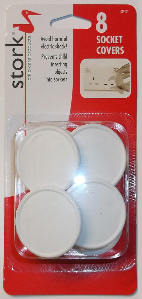Image of Stork Childcare Products Socket Covers Uk - 8pk