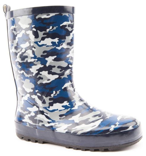 Image of Brantano Boys Camo Black Wellington Boots - Black