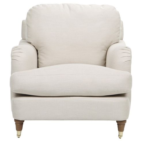 Image of Florence Armchair Linen Effect Ecru