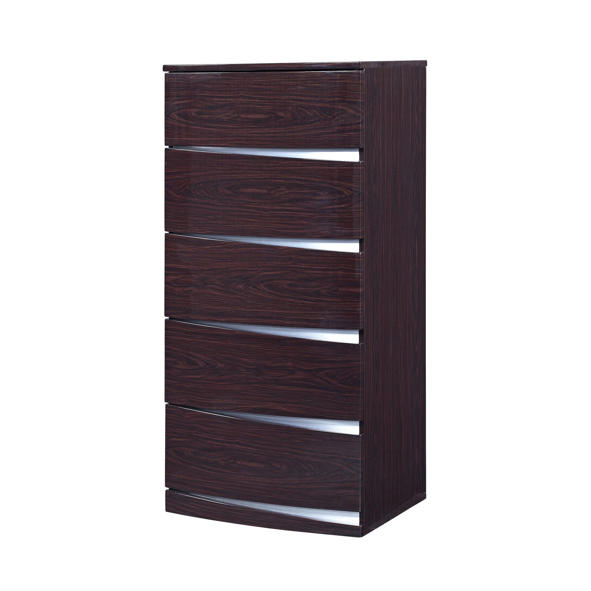 Furniture Link Plaza 5 Drawer Chest - Walnut at Tesco Direct
