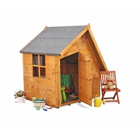 Image of Mad Dash Crooked Cottage Wooden Playhouse, 4ft X 4ft