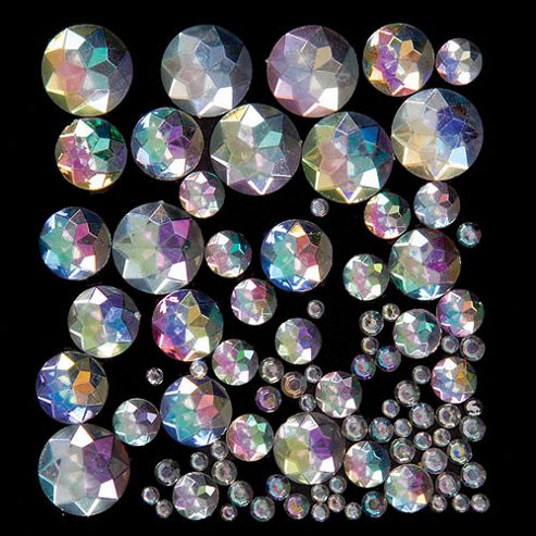 Image of Iridescent Acrylic Jewels For Children To Decorate Cards Crafts And Collage (pack Of 200)