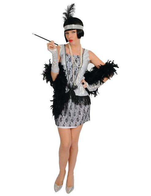 Image of Silver Flapper Costume Standard